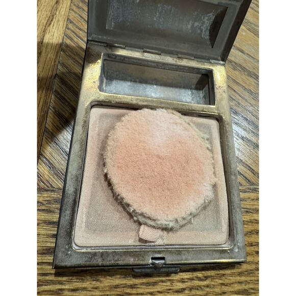 Vintage Eiffel Tower Powder Compact Tortoise Made In France Art Deco w Mirror - Picture 9 of 10